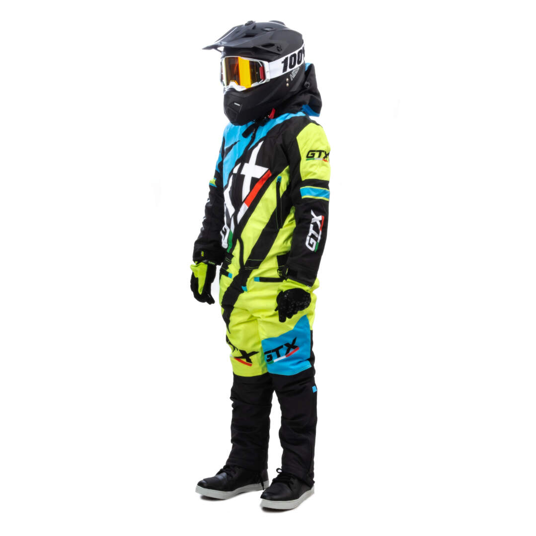 Комбинезон для снегохода (детский) GTX №6 blue-yellow (текстиль) (14Y)